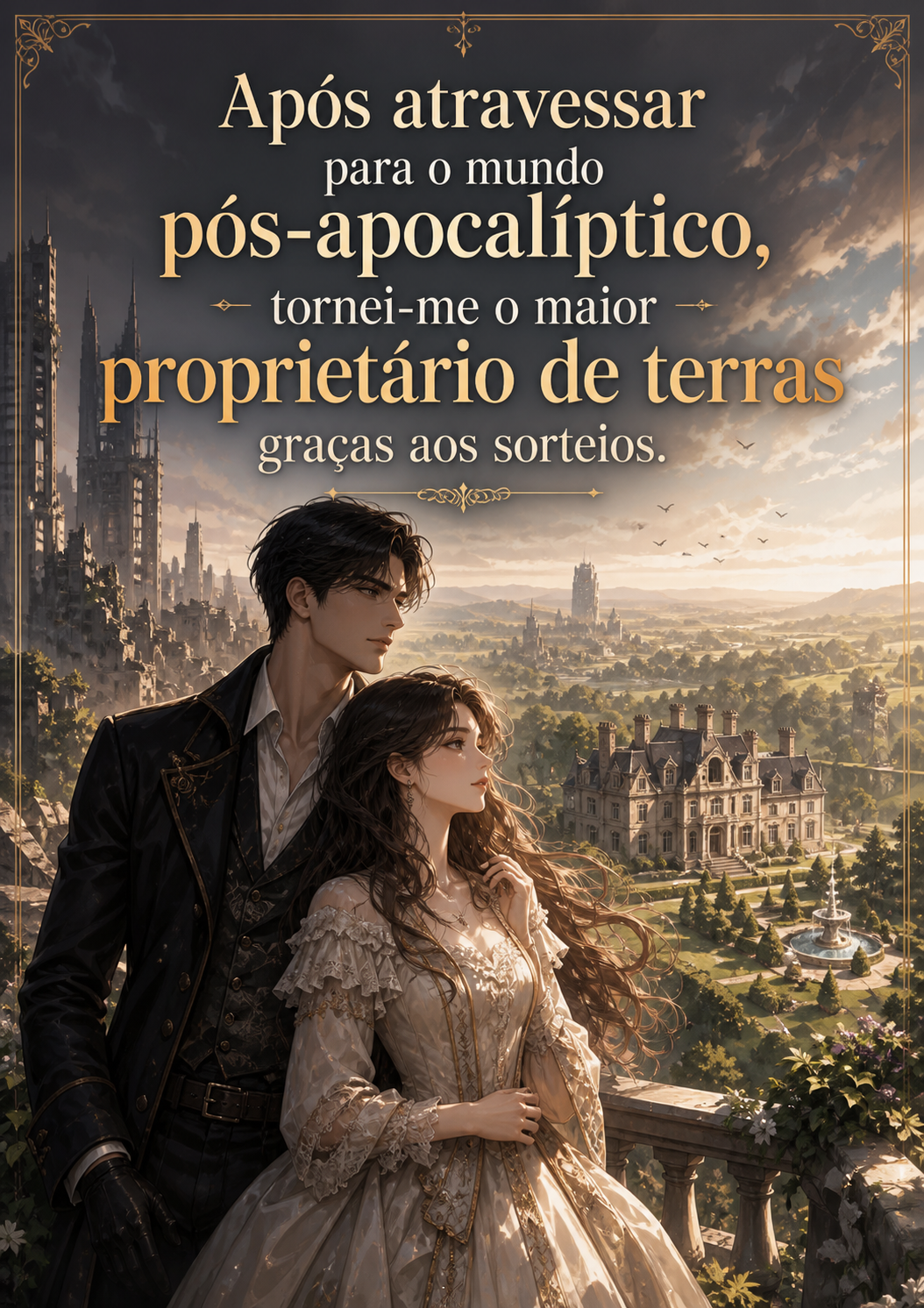 Após atravessar para o mundo pós-apocalíptico, tornei-me o maior proprietário de terras graças aos sorteios.